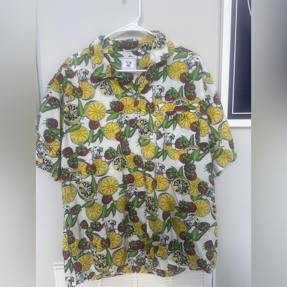 Lagunitas Tropical Print Men's button up Shirt